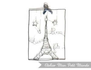 cadeau Paris est une fete fil de fer étoiles