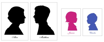 portraits silhouette ombre chinoise